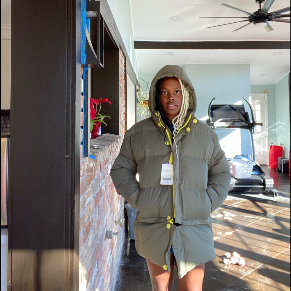 Fabletics convertible Green Puffer Coat